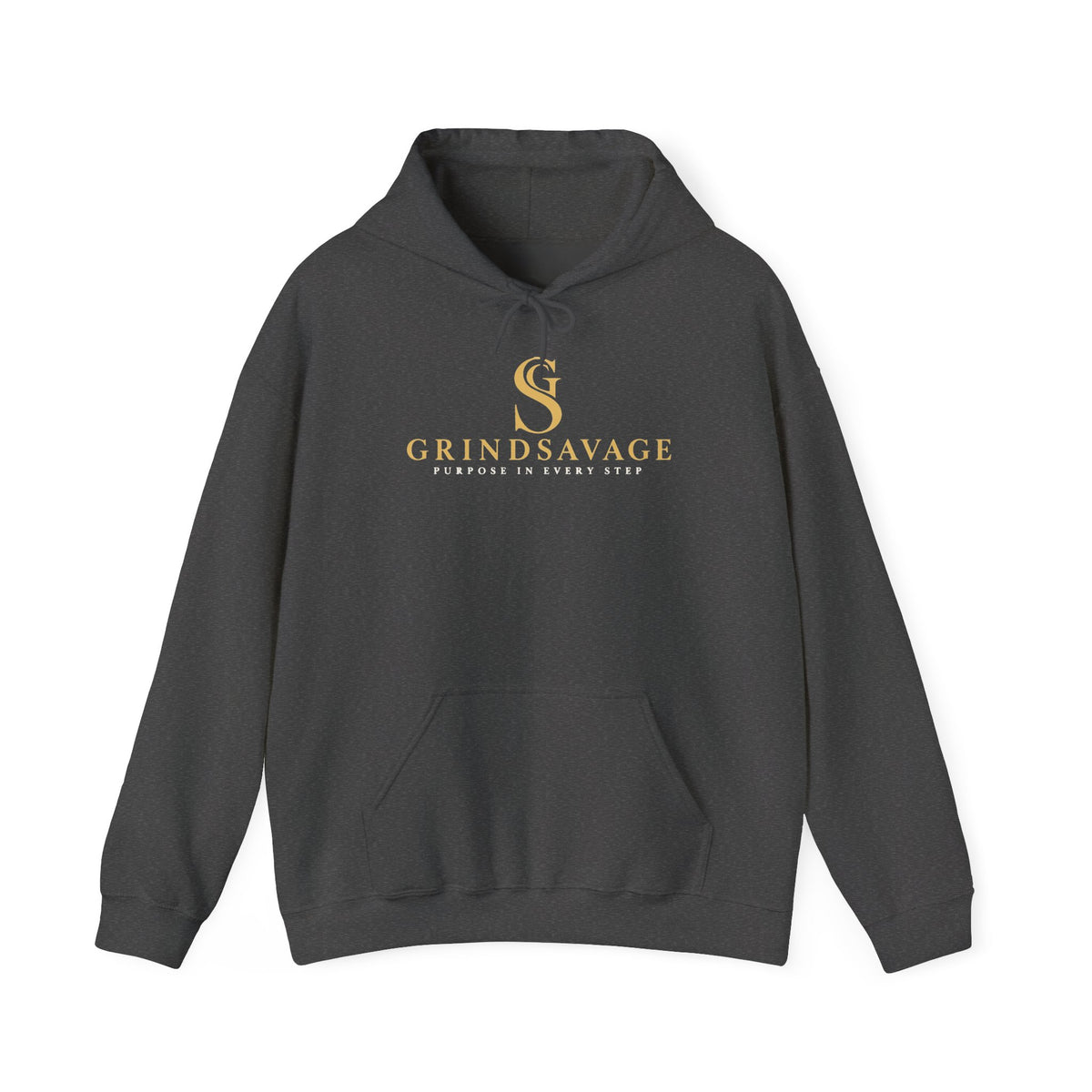 GrindSavage Minimalist Gold Logo Hoodie