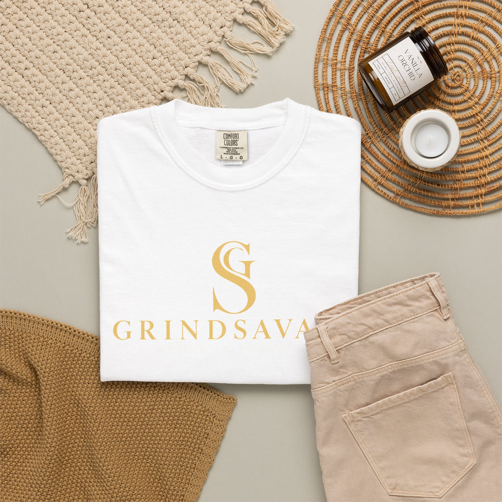 GrindSavage Gold Emblem Garment-Dyed T-Shirt