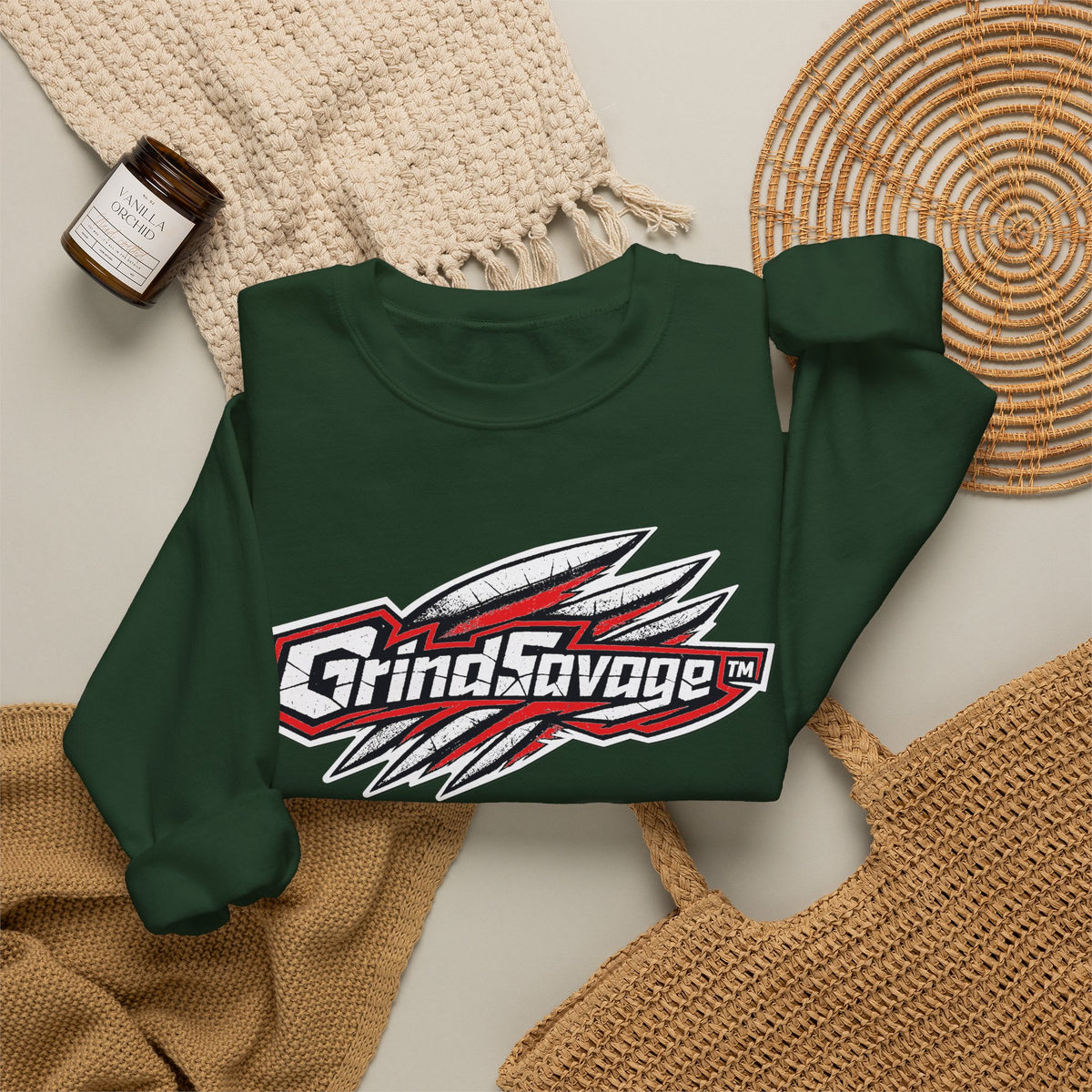 GrindSavage Signature Logo Crewneck Sweatshirt