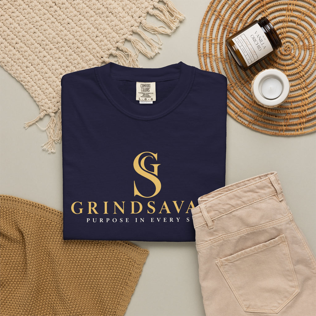 GrindSavage Gold Emblem Garment-Dyed T-Shirt