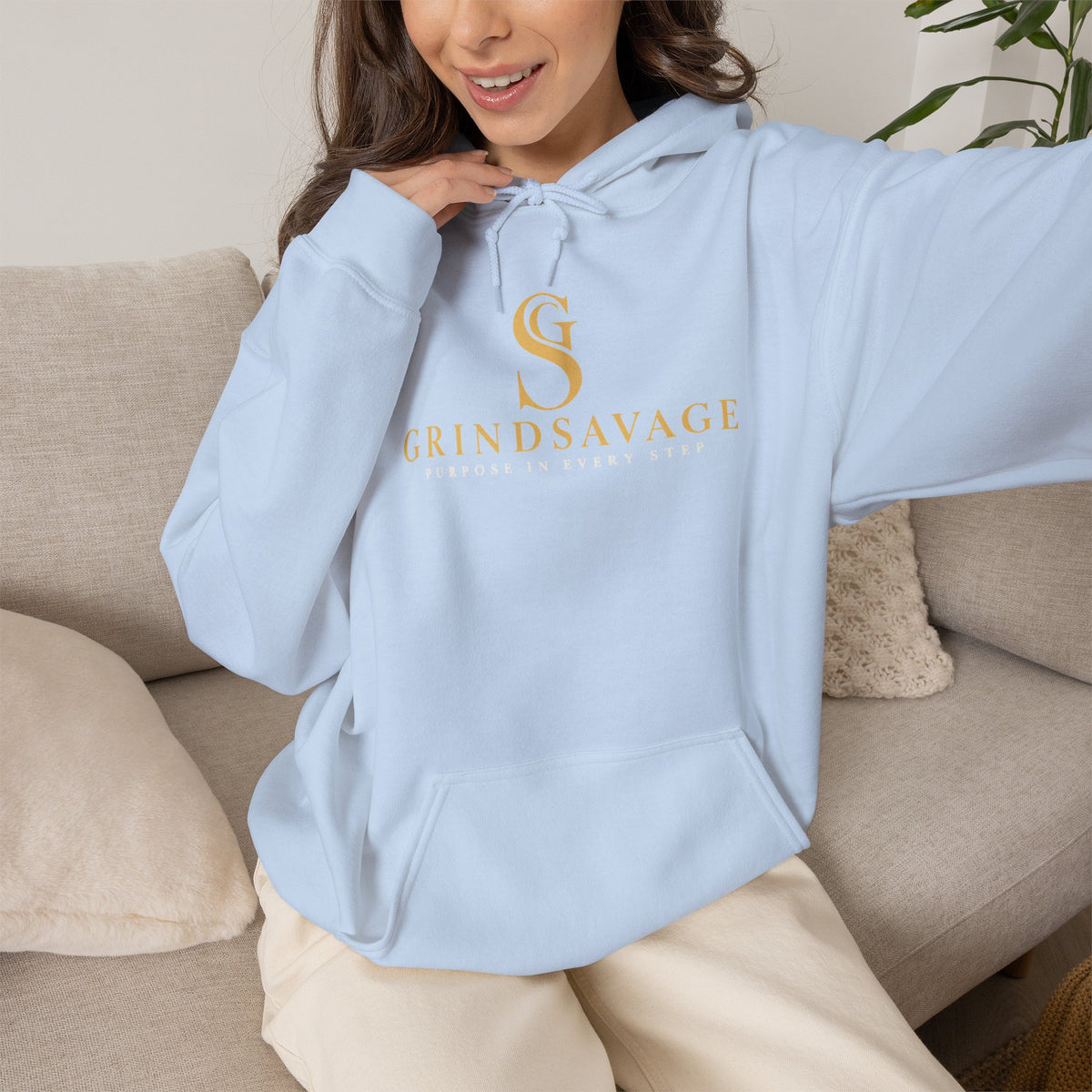 GrindSavage Gold Emblem Hoodie