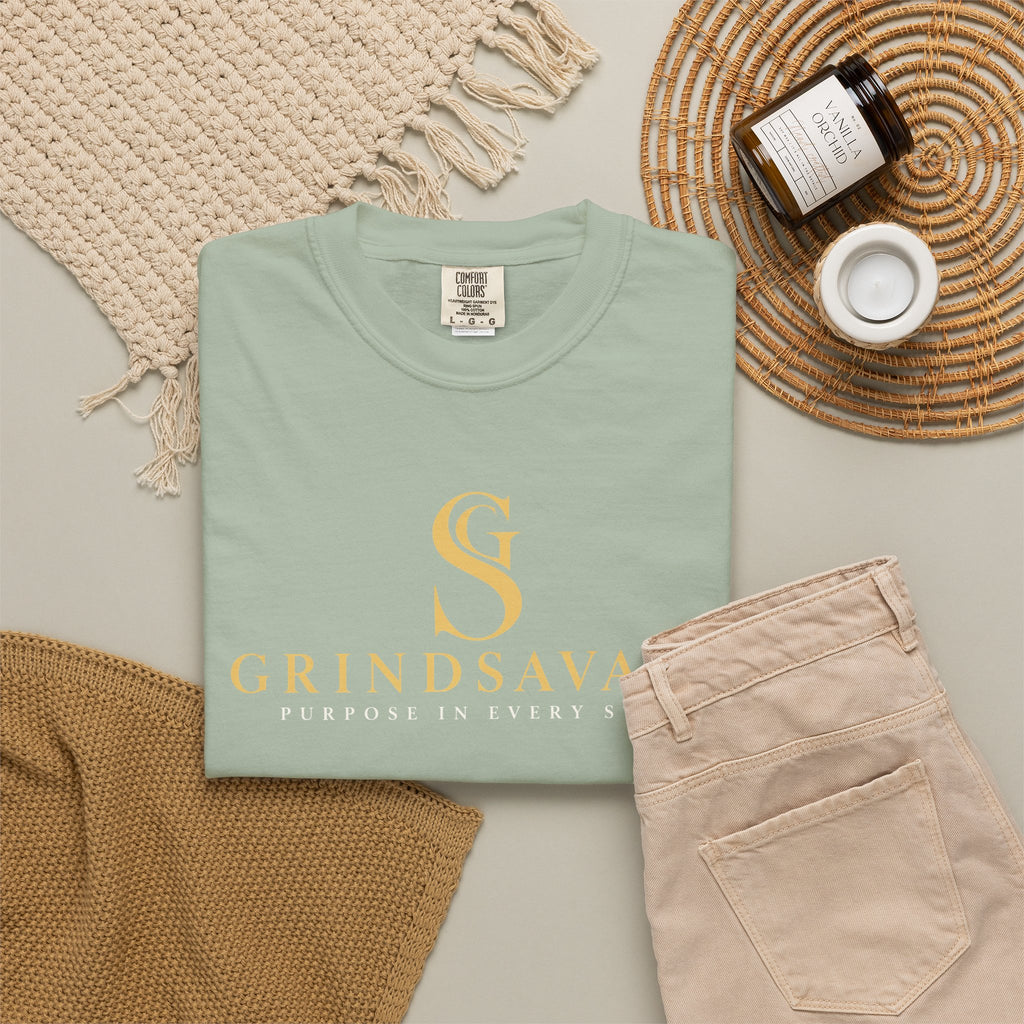 GrindSavage Gold Emblem Garment-Dyed T-Shirt