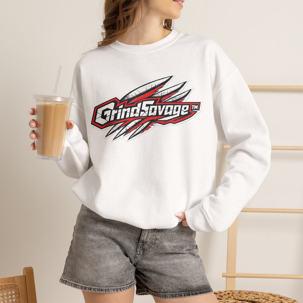 GrindSavage Signature Logo Crewneck Sweatshirt