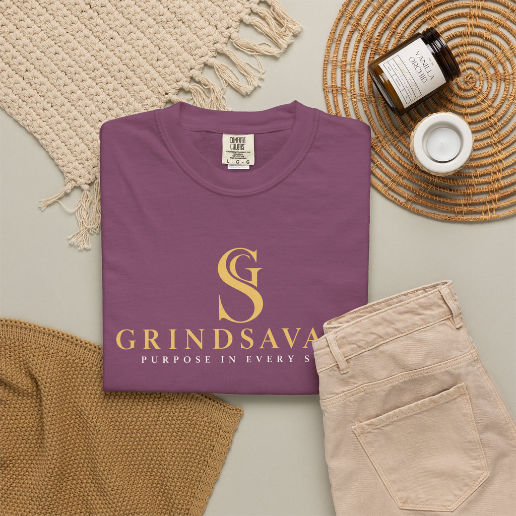 GrindSavage Gold Emblem Garment-Dyed T-Shirt