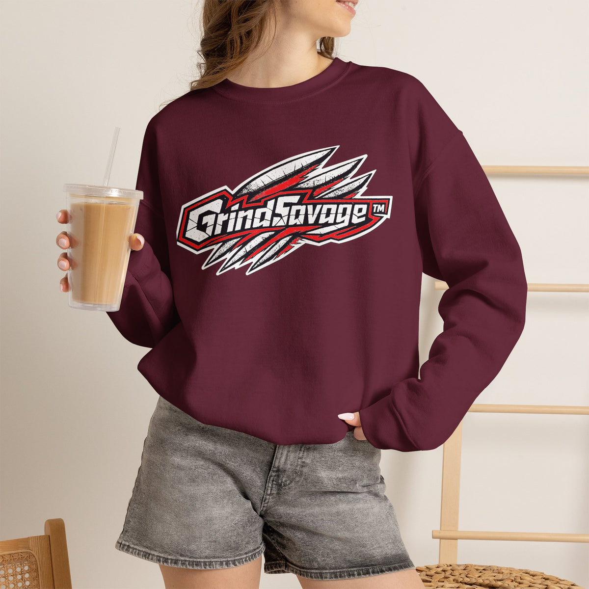 GrindSavage Signature Logo Crewneck Sweatshirt