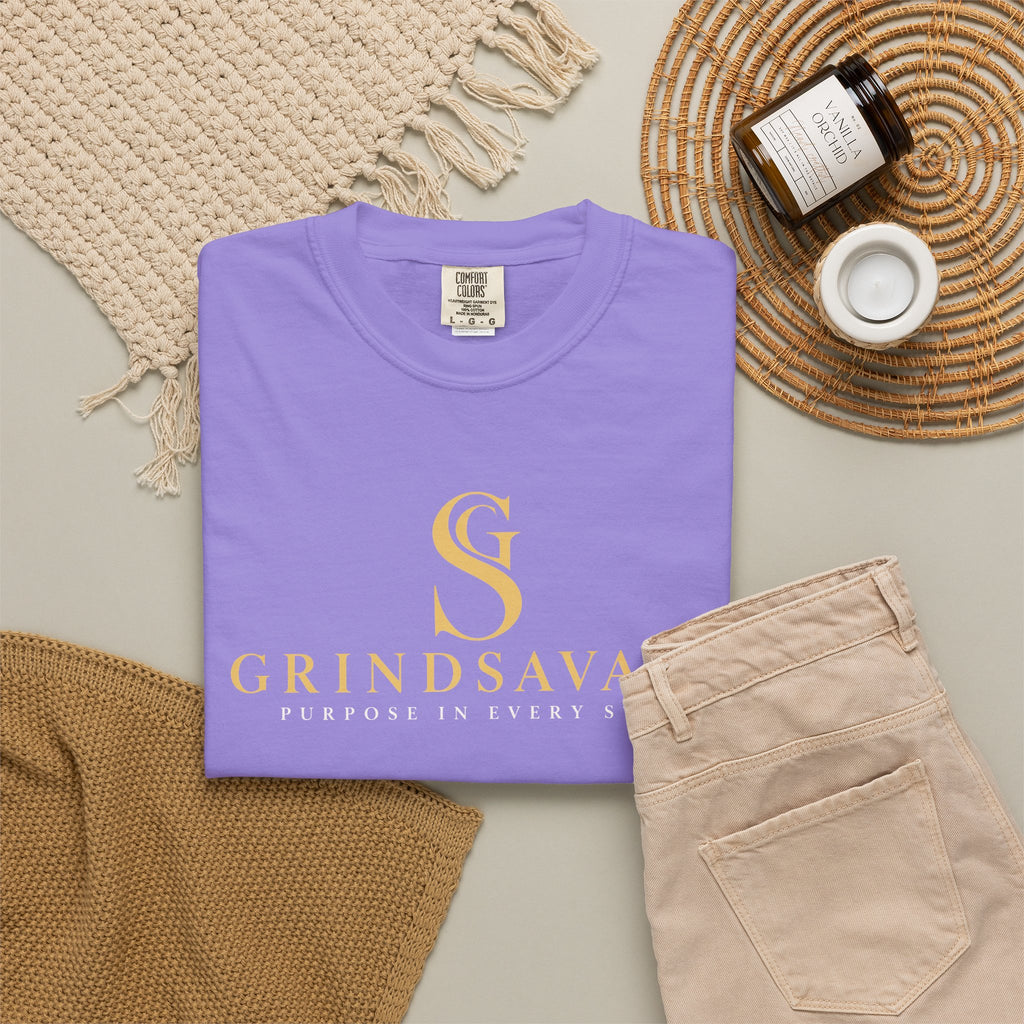 GrindSavage Gold Emblem Garment-Dyed T-Shirt