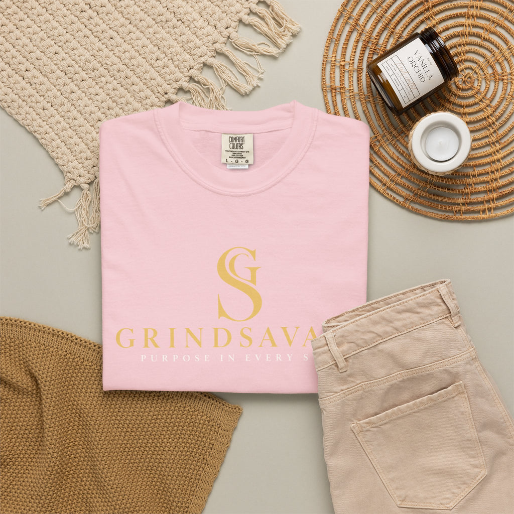 GrindSavage Gold Emblem Garment-Dyed T-Shirt