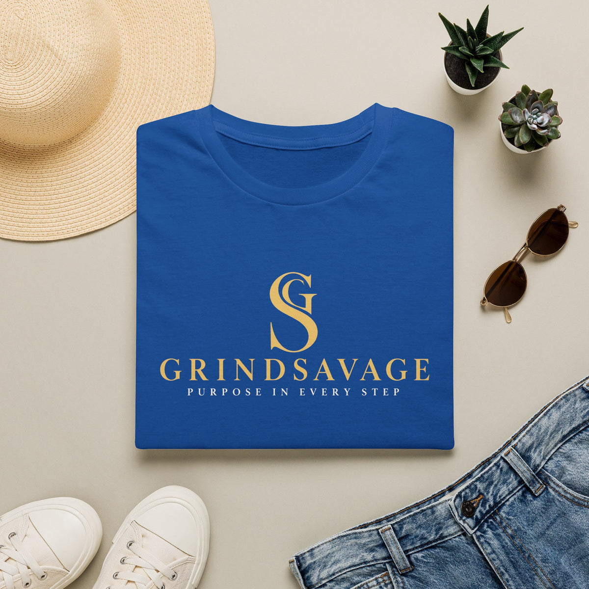 GrindSavage Minimalist Gold Logo T-Shirt