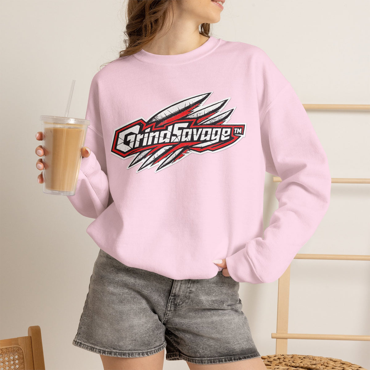 GrindSavage Signature Logo Crewneck Sweatshirt
