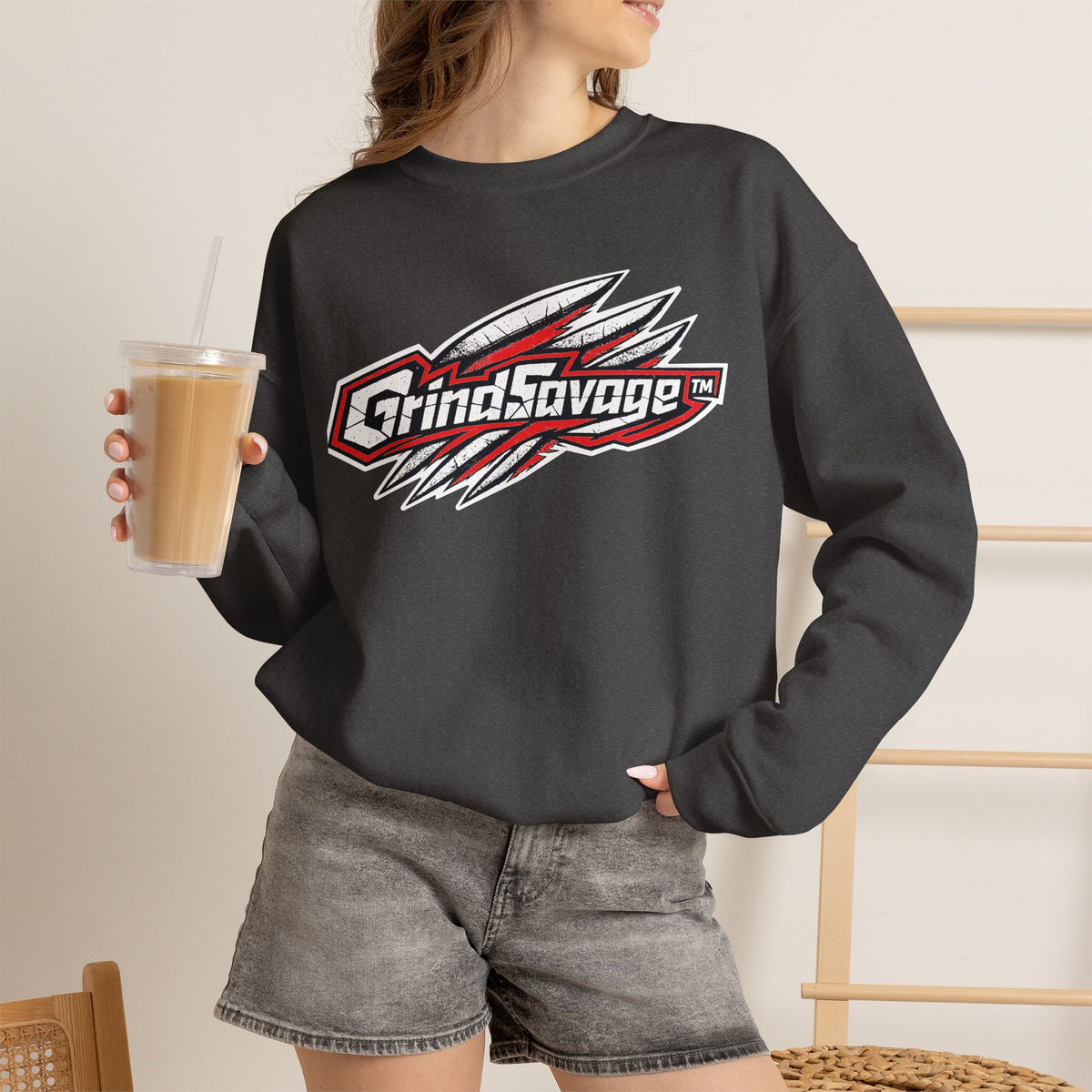 GrindSavage Signature Logo Crewneck Sweatshirt